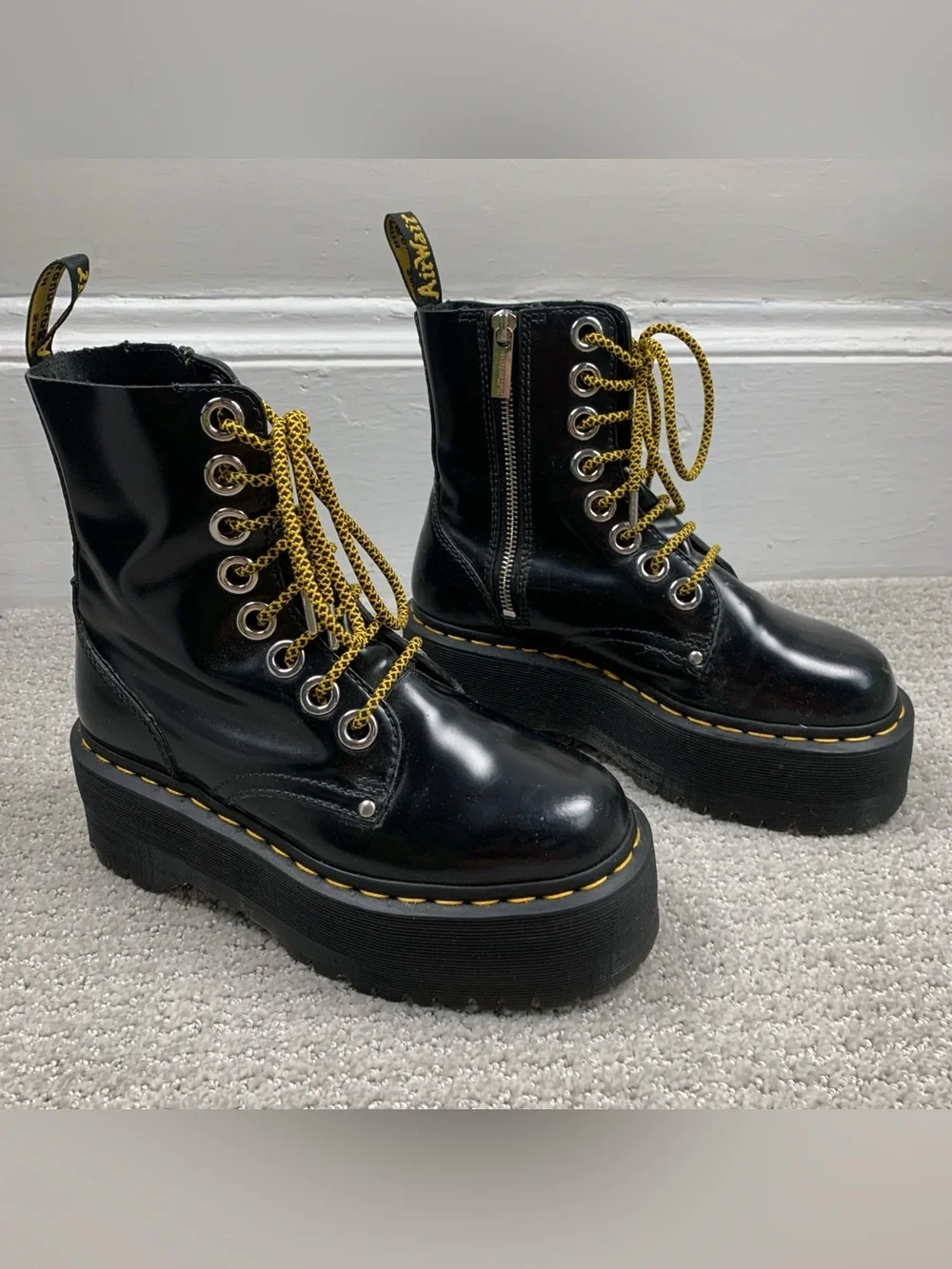 Dr Martens Jadon Max 2” Platform Boots Women’s 6 Goth Punk Grunge Rock
